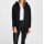 Hooded shirt jacket with sequins, black