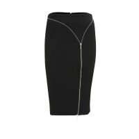Pencil skirt with zipper details, black