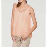 Blouse top with lace, rosé