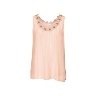 Blouse top with lace, rosé