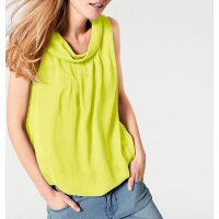 Designer-Chiffon-Blusentop, neongelb
