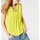 Chiffon blouse top, neon yellow