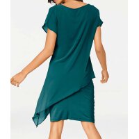Designer-Cocktailkleid m. Pailletten, dunkelgrün