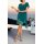 Designer-Cocktailkleid m. Pailletten, dunkelgrün