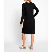 Jerseykleid m. Schriftzug, schwarz-ecru