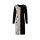 Jerseykleid m. Schriftzug, schwarz-ecru
