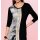 Jerseykleid m. Schriftzug, schwarz-ecru