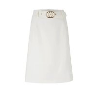 Designer-Bauchweg-Rock m. Gürtel, offwhite