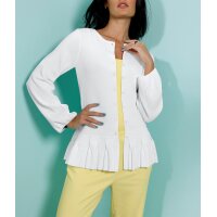 Strickjacke m. Schößchen, ecru