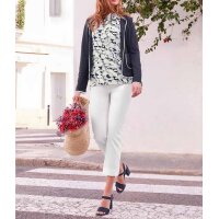 Druckbluse m. Schluppe, bunt