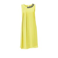 Chiffon dress with strass, yellow