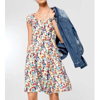 Print dress, white-multicolour