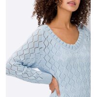 Oversizeowy sweter ajour, jasnoniebieski