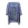 Designer-Drucktunika, rauchblau-bedruckt