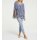 Designer-Drucktunika, rauchblau-bedruckt