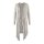 Marken-Longstrickjacke, creme-grau
