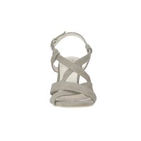 Ziegen-Veloursleder-Sandalette, taupe
