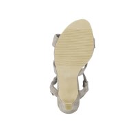 Ziegen-Veloursleder-Sandalette, taupe