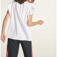 Bluse m. Volants, weiß