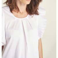 Bluse m. Volants, weiß