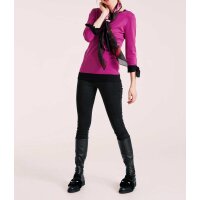 Feinstrickpullover, pink-schwarz