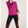 Feinstrickpullover, pink-schwarz