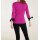 Feinstrickpullover, pink-schwarz