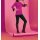 Feinstrickpullover, pink-schwarz