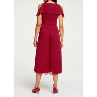 Designer-Overall m. Volants, rot