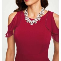 Designer-Overall m. Volants, rot