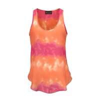 Georgette-Blusentop, pink-orange