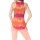 Blouse top, pink-orange
