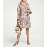 Designer-Druck-Georgettekleid, altrosé