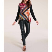 Blusenshirt, schwarz-bunt