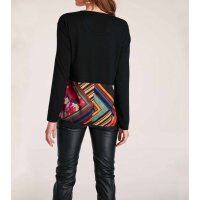 Blusenshirt, schwarz-bunt