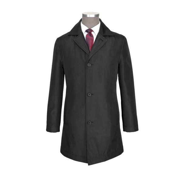 Wattierter Herren-Mantel, schwarz