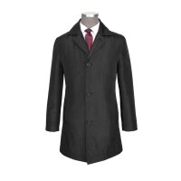 Wattierter Herren-Mantel, schwarz