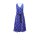 Print dress with belt, royal blue - print
