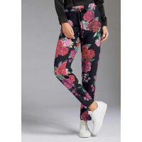 Print trousers, black-white