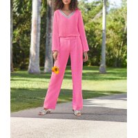 Designer-Leinenhose im Casual-Look, himbeere