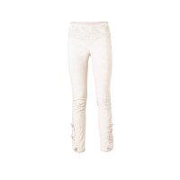 Designer-Skinny-Leggings m. Spitze, offwhite