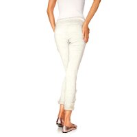Designer-Skinny-Leggings m. Spitze, offwhite