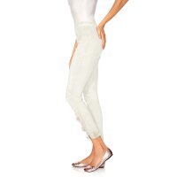 Designer-Skinny-Leggings m. Spitze, offwhite