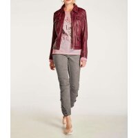 Designer-Skinny-Leggings m. Spitze, taupe