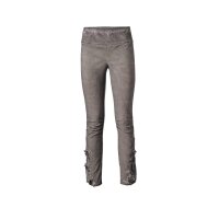 Designer-Skinny-Leggings m. Spitze, taupe