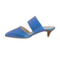 Ziegen-Nappaleder-Sabot, blau