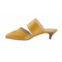 Nappa leather sabot shoe, yellow