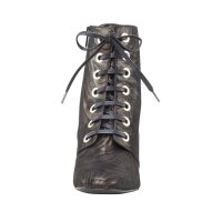 Stiefelette, schwarz-goldfarben