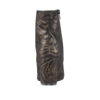 Stiefelette, schwarz-goldfarben