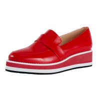 Rind-Lackleder-Slipper, rot